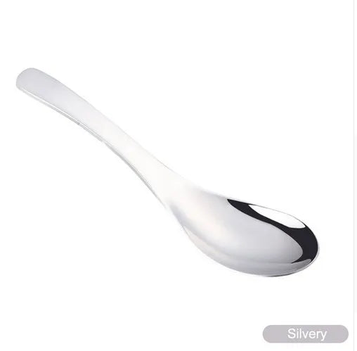 High-Quality 304 Stainless Steel Spoon Set – 3 Sizes, Gold Finish for Rice, Soup, Kids, Ice Cream & Dessert Kitchen Tableware