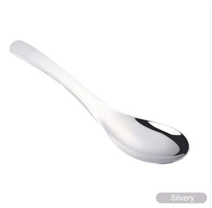 High-Quality 304 Stainless Steel Spoon Set – 3 Sizes, Gold Finish for Rice, Soup, Kids, Ice Cream & Dessert Kitchen Tableware