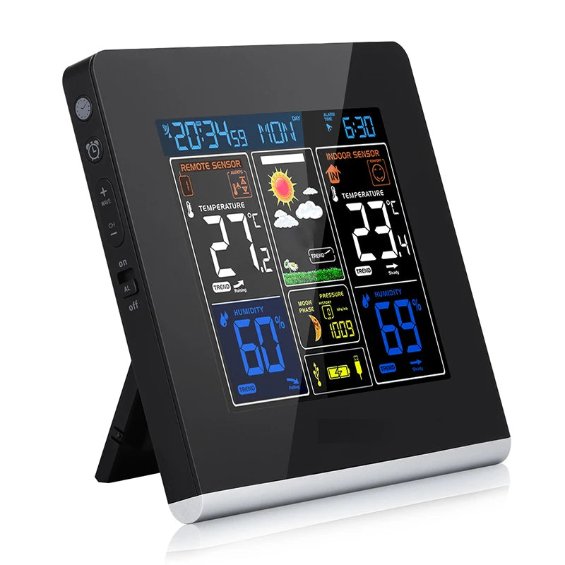 FABISENSE Wireless Weather Station - Indoor & Outdoor Thermometer Hygrometer with Forecast, Barometer, Moon Phase & USB Power