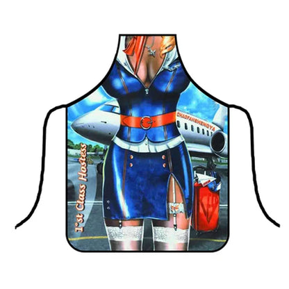 Funny Cartoon Kitchen Apron - Luffy Cooking, Baking & Dinner Party Apron for Adults
