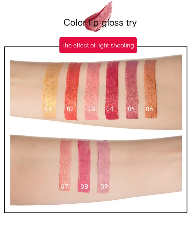 Professional Brand Lipstick – Waterproof, Long-Lasting Nude Pink & Mermaid Shimmer, Luxury Makeup Cosmetic