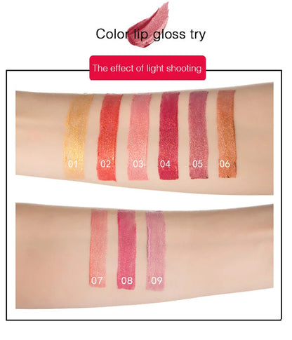Professional Brand Lipstick – Waterproof, Long-Lasting Nude Pink & Mermaid Shimmer, Luxury Makeup Cosmetic