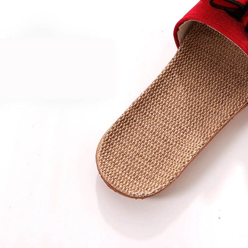 Mntrerm 2024 Women's Casual Linen Slippers – Soft Indoor Flats with Bow-Knot, Cute Summer Home Sneakers