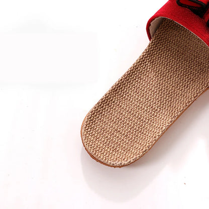 Mntrerm 2024 Women's Casual Linen Slippers – Soft Indoor Flats with Bow-Knot, Cute Summer Home Sneakers