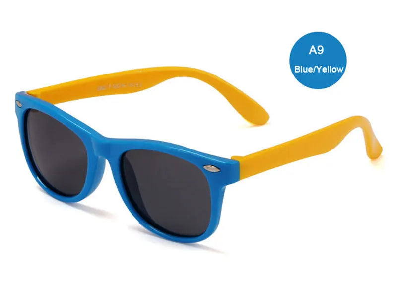 Kids Polarized Sunglasses – Classic Designer UV Protection Eyewear with TAC Lenses & TR90 Flexible Safety Frame for Boys & Girls