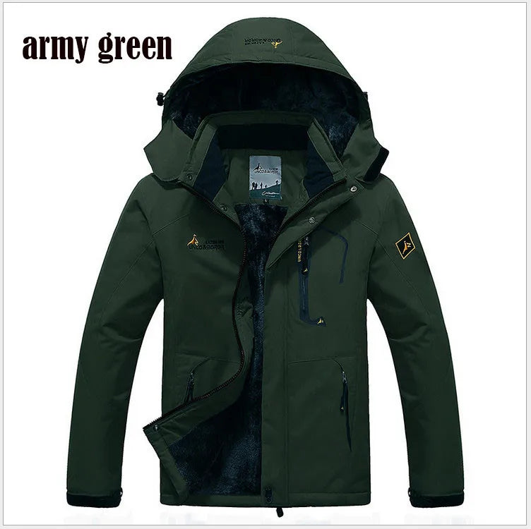 Men's Winter Parka – Windproof & Warm Hooded Fur Coat, Military-Style Thick Anorak Jacket