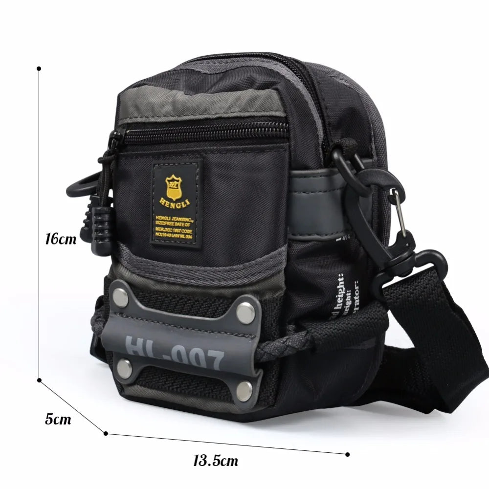 RUIL 2022 Men’s Crossbody Bag - Classic Oxford Waist Pack & Messenger Bag for Everyday Carry