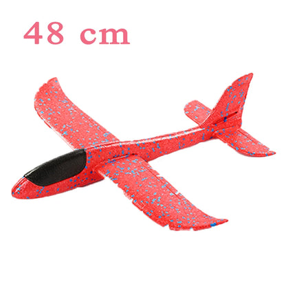 48cm EVA Foam Glider Aircraft Toy – Hand-Throw Flight Airplane DIY Model for Kids, Fun Outdoor Toy Gift