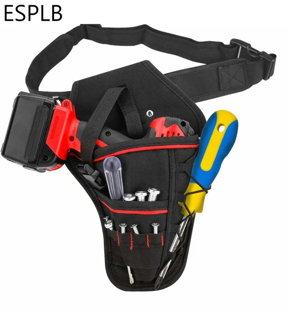 ESPLB Multi-Functional Waterproof Drill Holster – Waist Tool Bag Pouch for Wrench, Hammer, Screwdriver