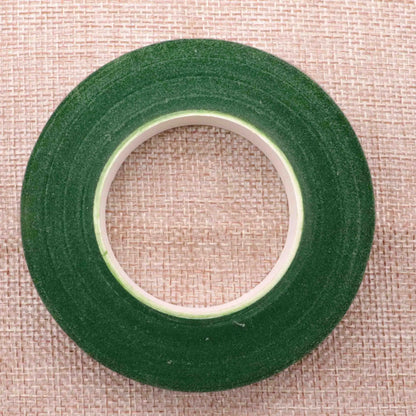 Floral Green Tapes - 12mm*45m/ROLL Tape for Corsages, Buttonhole, Artificial Flower Stamen Wrap, Florist Green Stretchy Tape