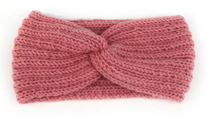 Women's Solid Color Knitted Headband – Elastic Twisted Turban Headwrap, Winter Hair Band for Girls, Fashion Hair Accessories