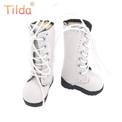 Tilda 3.2cm Doll Boots — 1/6 Mini Leather Shoes for Blythe, Azone & BJD Dolls