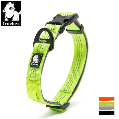 Truelove Reflective Dog Collar Set – Adjustable, Padded Soft Nylon for Small, Medium & Large Dogs, TLC5271