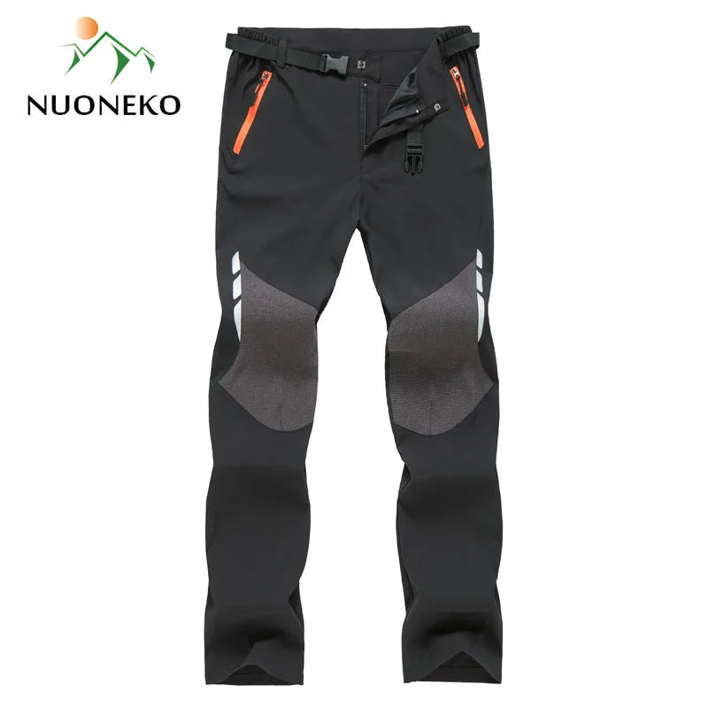 Men’s Reflective Summer Hiking Pants – Lightweight, Breathable, Quick-Dry Outdoor Trekking & Mountain Climbing Trousers with Belt