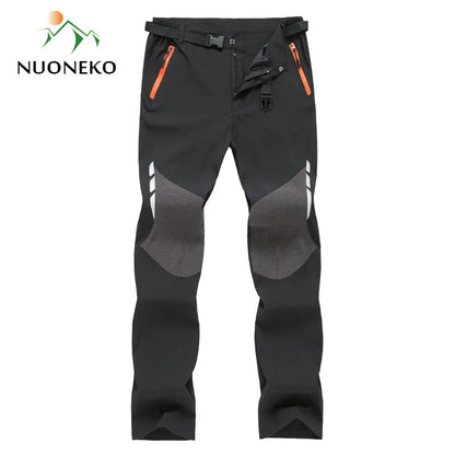 Men’s Reflective Summer Hiking Pants – Lightweight, Breathable, Quick-Dry Outdoor Trekking & Mountain Climbing Trousers with Belt