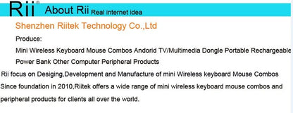 Rii i4 Mini BT Wireless Keyboard with Touchpad - 2.4GHz Backlit Mouse Remote for Windows, Android TV Box, and Smart TV