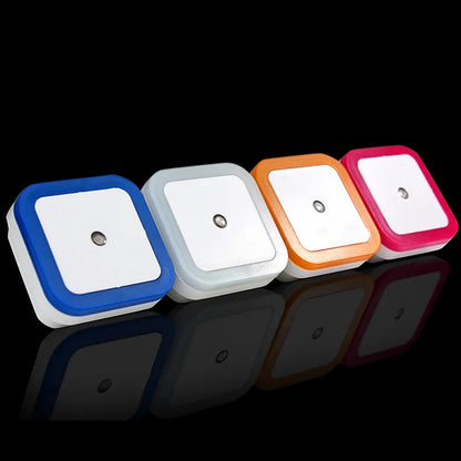 Mini Wireless Sensor LED Night Light - EU/US Plug, Square Design for Baby, Children, Living Room, Bedroom, Corridor