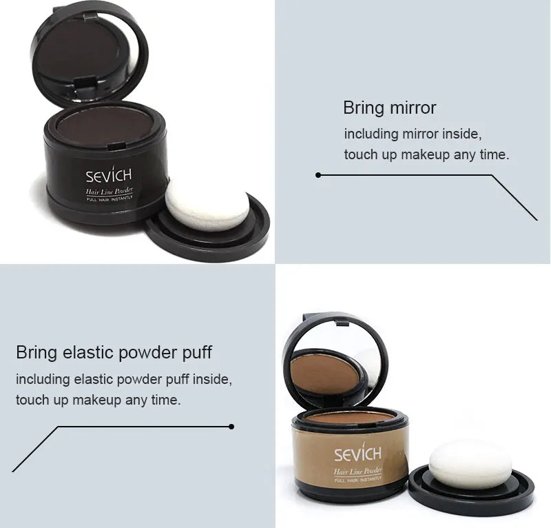 Sevich Hairline Powder 4g – Natural Hairline Shadow Concealer for Hair Loss, Unisex Makeup