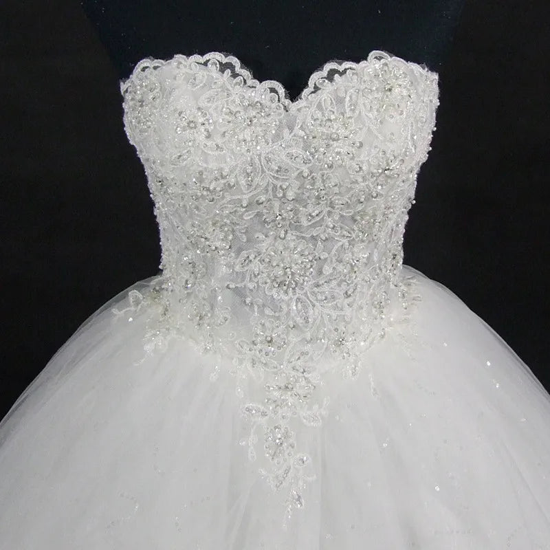 Luxury Lace Wedding Dress - Custom Vintage Plus Size Ball Gown Bridal Vestido De Noiva 2025