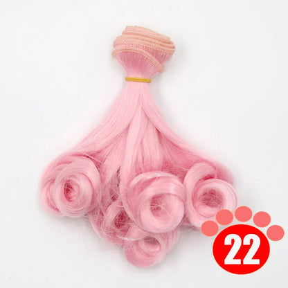 Msiredoll BJD Wig Accessories - Gradient Color Doll Hair for 1/3 1/4 1/6 1/12 DIY Wigs