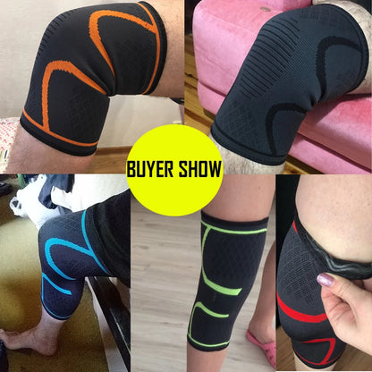 1PCS Fitness Running Cycling Knee Support - Elastic Nylon Sport Compression Knee Pad Sleeve for Basketball, Volleyball