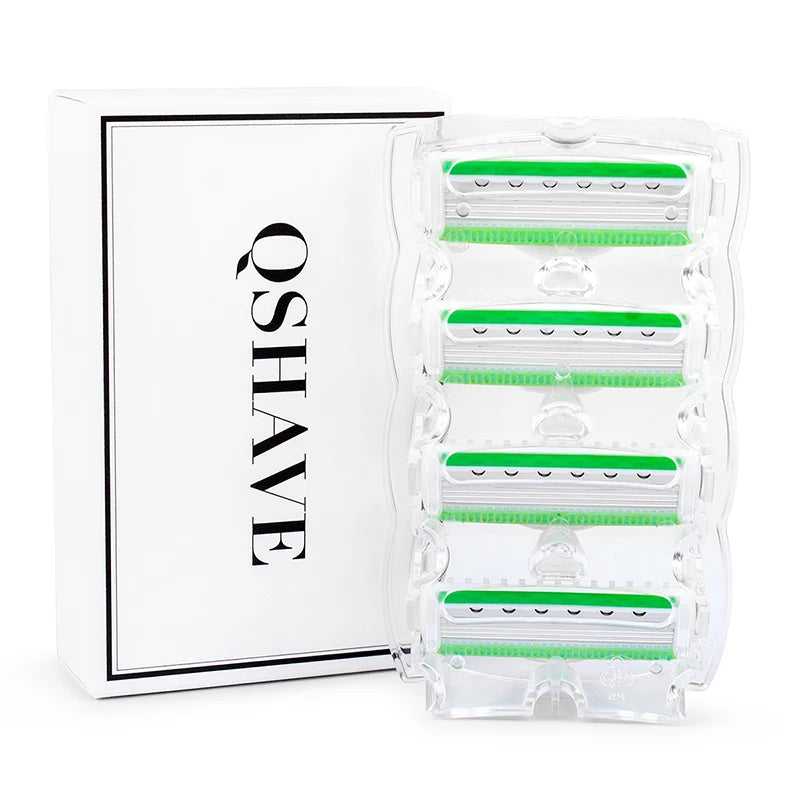 QShave Green Series Women’s Razor — 5-Layer X5 Blade Hair Remover for Bikini & Legs, Valentine’s Day Gift