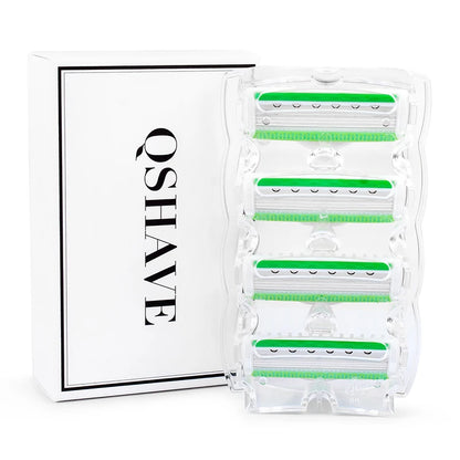 QShave Green Series Women’s Razor — 5-Layer X5 Blade Hair Remover for Bikini & Legs, Valentine’s Day Gift
