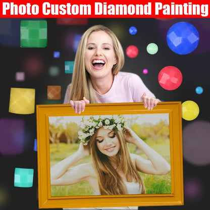 HOMFUN 5D DIY Custom Diamond Painting – Rhinestone Embroidery Cross Stitch Art for Home & Wedding Decoration