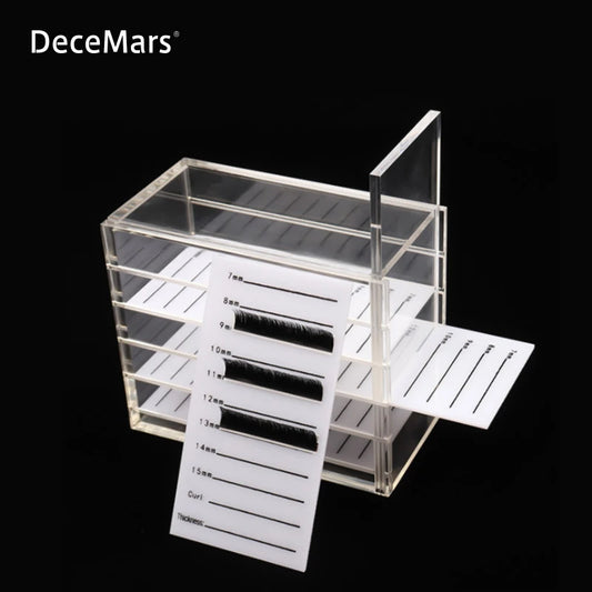 5-Layer Acrylic False Eyelashes Storage Box – Lash Extension Organizer & Display Stand Pallet Tool Holder