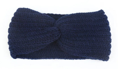 Women's Solid Color Knitted Headband – Elastic Twisted Turban Headwrap, Winter Hair Band for Girls, Fashion Hair Accessories