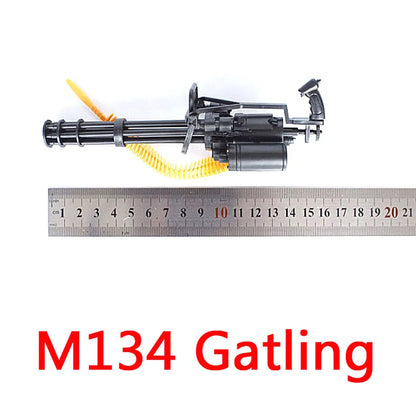 1/6 Scale M134 Minigun Model - Gatling Gun Assembly Collectible for Army & Terminator Displays