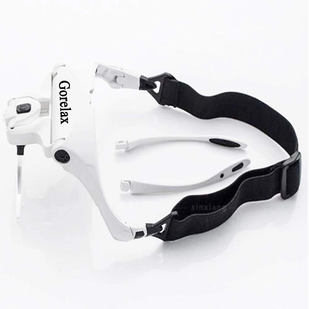 Magnifying Glasses with LED Light - Head Loupe Jeweler Headband Magnifier, Optical Glass Tool for Repair & Reading