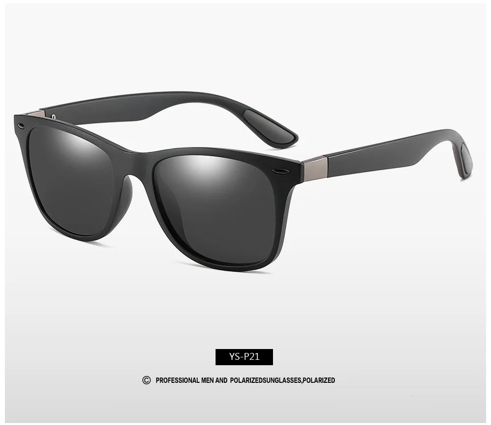 Classic Polarized Sunglasses – Unisex Square Frame Driving & Fishing UV400 Eyewear