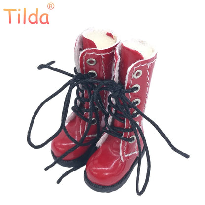Tilda 3.2cm Doll Boots — 1/6 Mini Leather Shoes for Blythe, Azone & BJD Dolls