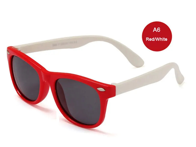 Kids Polarized Sunglasses – Classic Designer UV Protection Eyewear with TAC Lenses & TR90 Flexible Safety Frame for Boys & Girls