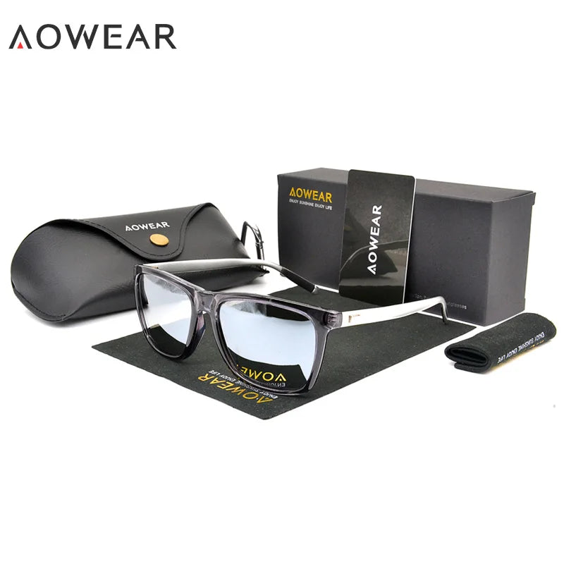 AOWEAR HD Night Vision Glasses – Polarized Yellow Lens Sunglasses for Men, Safe Driving Goggles