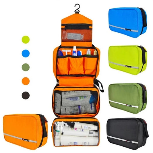 Large Waterproof Travel Makeup Bag — Unisex Cosmetic & Toiletry Organizer Pouch for Men and Women