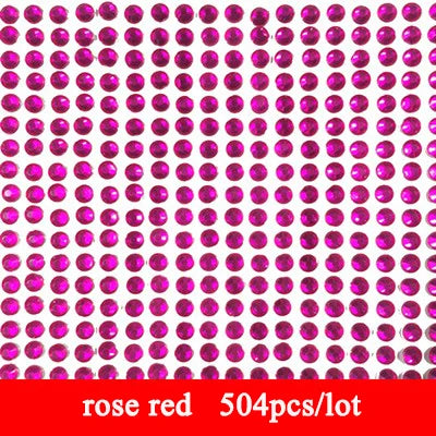 Self Adhesive Rhinestone Stickers - 504/900PCS Acrylic Gems for DIY Crafts & Scrapbooking