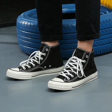 Men’s Canvas Shoes — Fashion Summer Casual Sneakers, High-Top Vulcanized Flats for Men & Women, 2023 Spring-Summer
