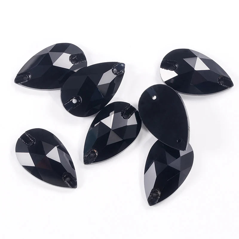 AAAAA Tear Drop Rhinestones — High-Quality Sew-On Stones for Dress, Bag, Garment & Shoe Decoration
