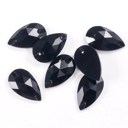 AAAAA Tear Drop Rhinestones — High-Quality Sew-On Stones for Dress, Bag, Garment & Shoe Decoration