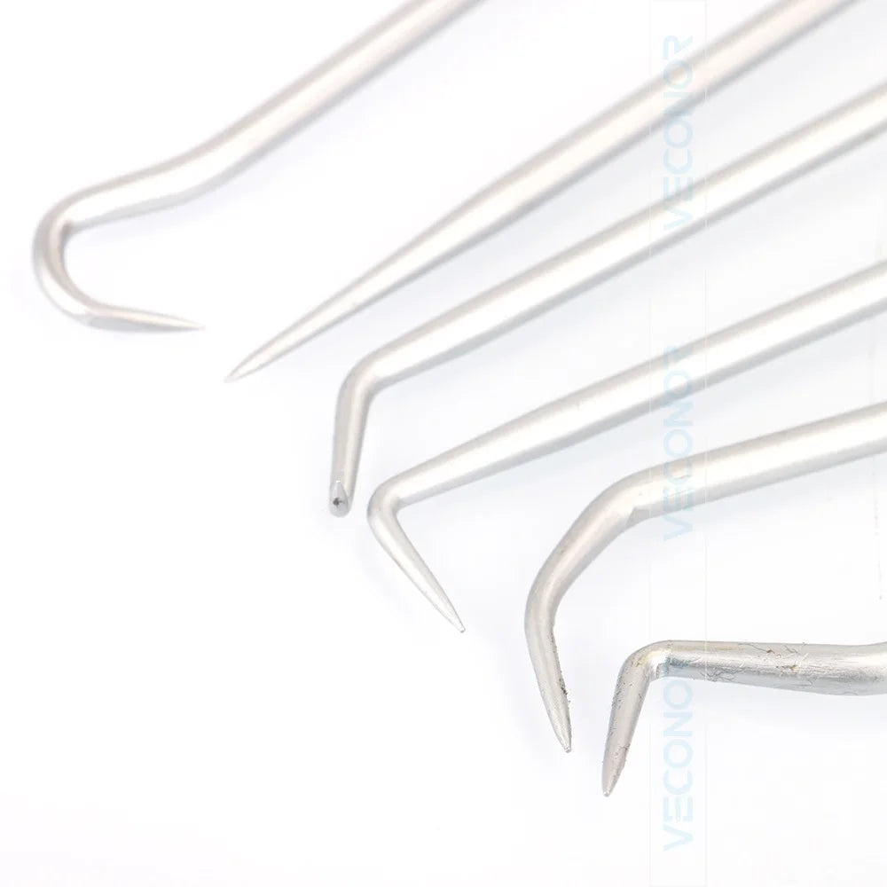 6PCS Durable Extra Long Pick Hook Set: O-Ring and Seal Remover Craft Hobby Tool - Color Random