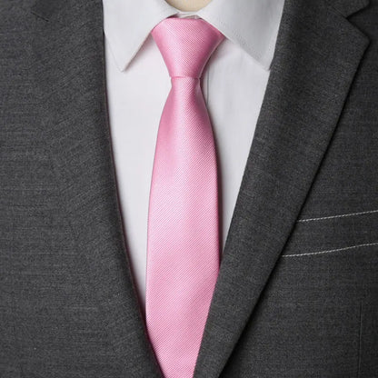Men’s Zipper Necktie – 6cm Solid Lazy Tie for Business, Wedding & Fashion Accessories