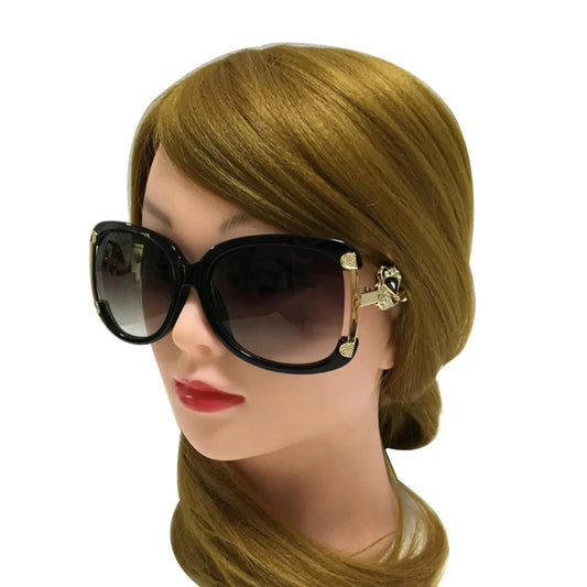Women Luxury Oval Sunglasses - Vintage Gold Fox Alloy Frame Designer Eyewear In 4 Colors