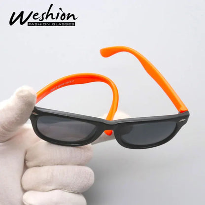 Kids Polarized Sunglasses – Classic Designer UV Protection Eyewear with TAC Lenses & TR90 Flexible Safety Frame for Boys & Girls