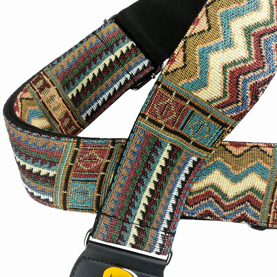 High-Quality Cotton Guitar Strap – Adjustable Length, 6.2cm Wide for Acoustic Guitar & Electric Bass