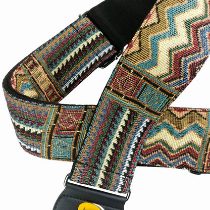 New High-Quality Cotton Guitar Strap – Adjustable Length, 6.2cm Wide for Acoustic & Electric Bass Guitars