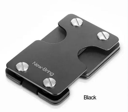 NewBring Multi-Functional Metal Money Clip – Men's Credit Card Wallet & Key Holder