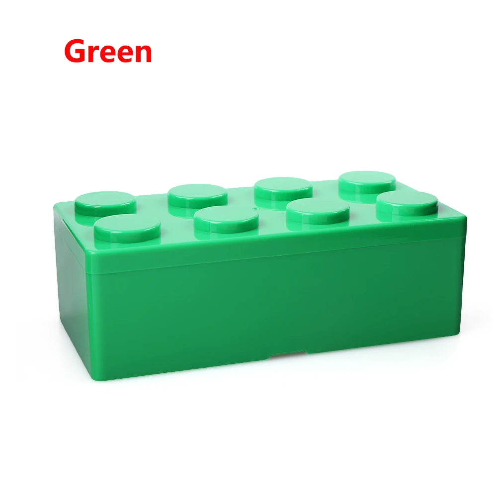 Creative Building Block Storage Box – Stackable Space-Saving Plastic Organizer for Desktop & Office Supplies