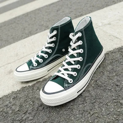 Men’s Canvas Shoes — Fashion Summer Casual Sneakers, High-Top Vulcanized Flats for Men & Women, 2023 Spring-Summer